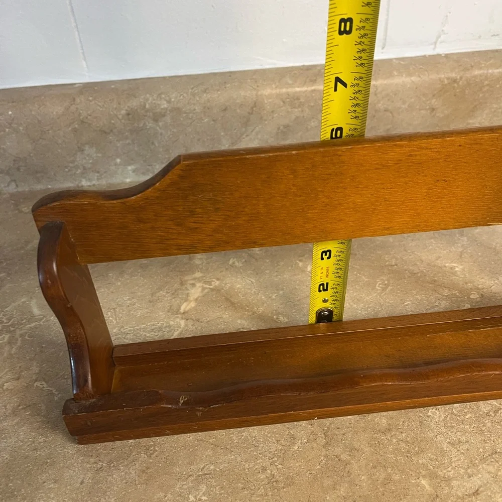 Vintage Wood Spice Rack in Warm Brown